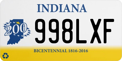 IN license plate 998LXF