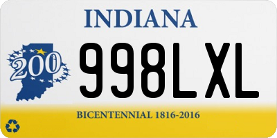 IN license plate 998LXL