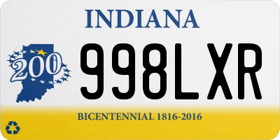 IN license plate 998LXR