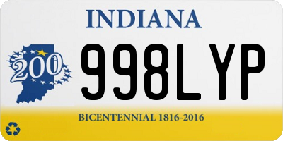 IN license plate 998LYP