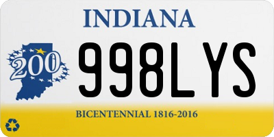 IN license plate 998LYS