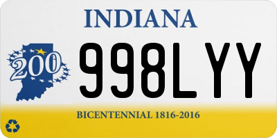 IN license plate 998LYY