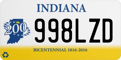 IN license plate 998LZD