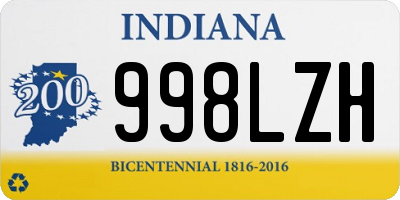 IN license plate 998LZH