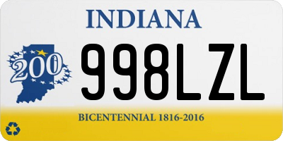 IN license plate 998LZL