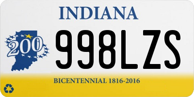 IN license plate 998LZS