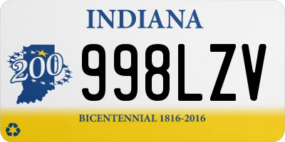 IN license plate 998LZV