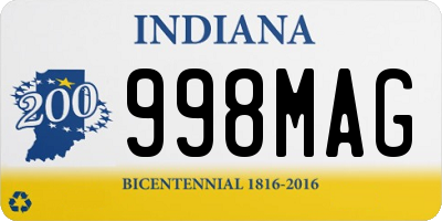 IN license plate 998MAG