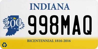 IN license plate 998MAQ