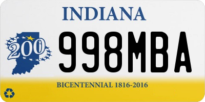 IN license plate 998MBA