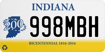 IN license plate 998MBH