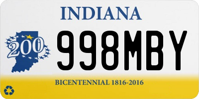 IN license plate 998MBY