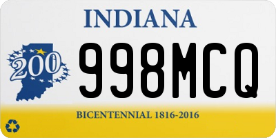 IN license plate 998MCQ