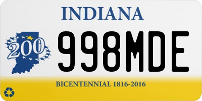 IN license plate 998MDE