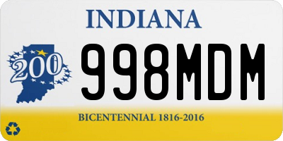 IN license plate 998MDM