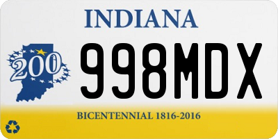 IN license plate 998MDX