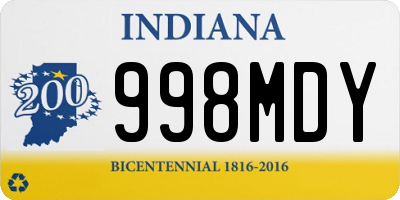 IN license plate 998MDY