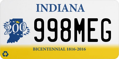 IN license plate 998MEG