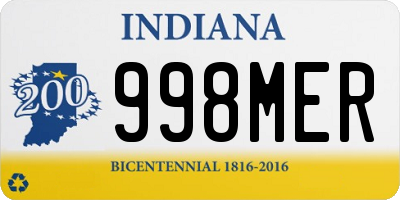 IN license plate 998MER