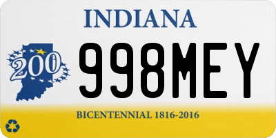 IN license plate 998MEY