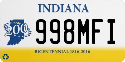 IN license plate 998MFI