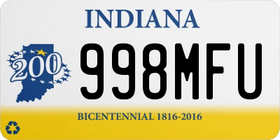 IN license plate 998MFU