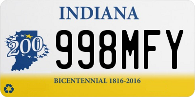 IN license plate 998MFY