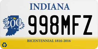 IN license plate 998MFZ