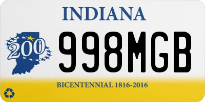 IN license plate 998MGB