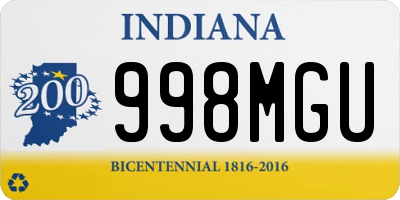 IN license plate 998MGU