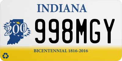 IN license plate 998MGY