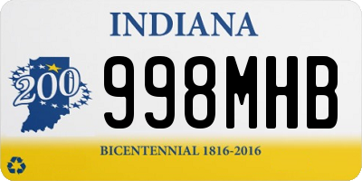 IN license plate 998MHB