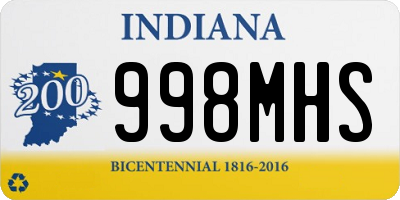 IN license plate 998MHS