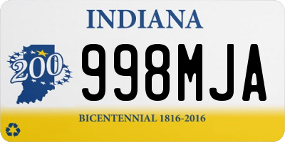 IN license plate 998MJA