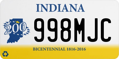 IN license plate 998MJC