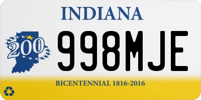 IN license plate 998MJE