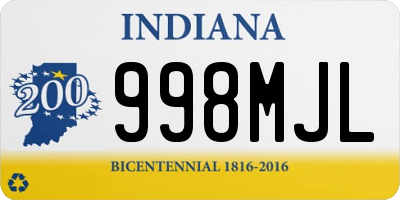 IN license plate 998MJL