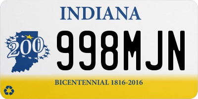 IN license plate 998MJN