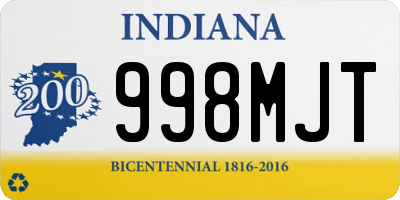 IN license plate 998MJT