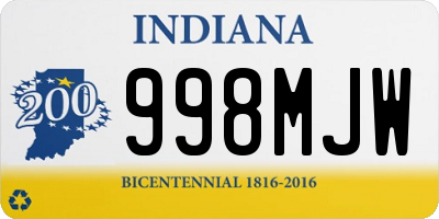 IN license plate 998MJW