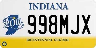 IN license plate 998MJX