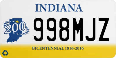 IN license plate 998MJZ