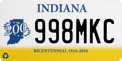 IN license plate 998MKC