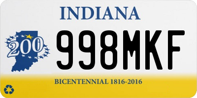 IN license plate 998MKF