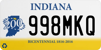 IN license plate 998MKQ