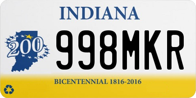 IN license plate 998MKR