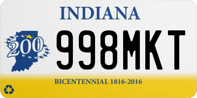 IN license plate 998MKT