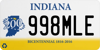 IN license plate 998MLE