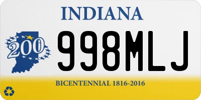IN license plate 998MLJ