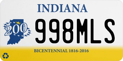 IN license plate 998MLS